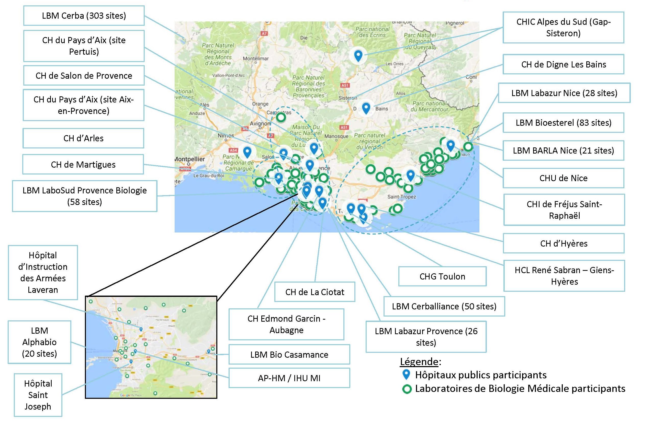 Réseau PACA de surveillance microbiologique des infections fondée sur les données des laboratoires de microbiologie