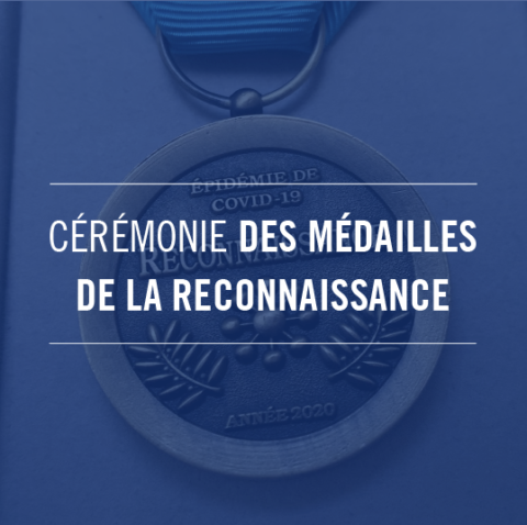 Cérémonie de remise des médailles de la reconnaissance